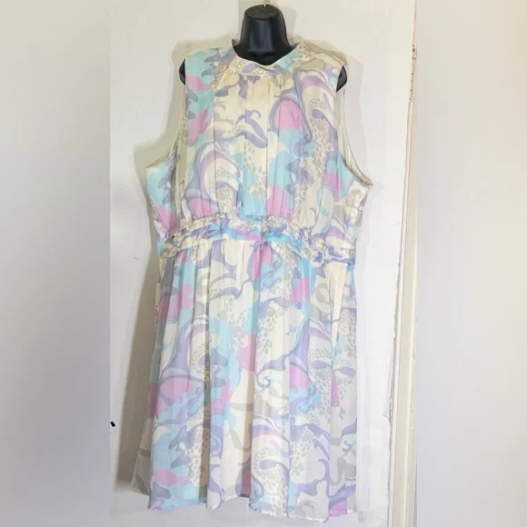 ModCloth Windy City Dress 4X – Pastel Sleeveless Midi Romantic - Picture 4 of 16